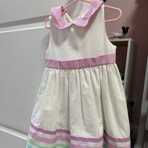 Gymboree striped dress with Peter Pan collar and light petticoat. Size 4T